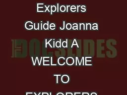 ParksRecreation Nature on the Toronto Islands An Explorers Guide Joanna Kidd A WELCOME