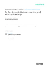 On the Effects ofInitialising a NeuralNetwork With PriorKnowledgeRober