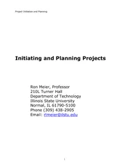 Project Initiation and Planning