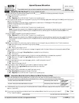Form    8379(Rev. February 2015) Injured Spouse Allocation