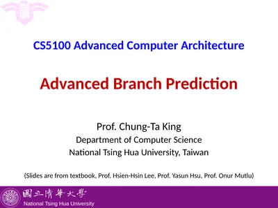 CS5100 Advanced Computer Architecture Advanced