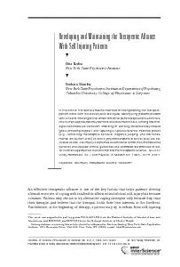 DevelopingandMaintainingtheTherapeuticAllianceWithSelf-InjuringPatient