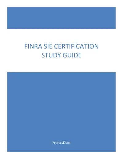 FINRA SIE Certification Study Guide