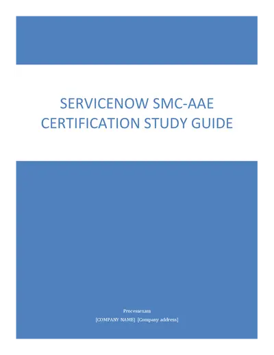 ServiceNow SMC-AAE Certification Study Guide