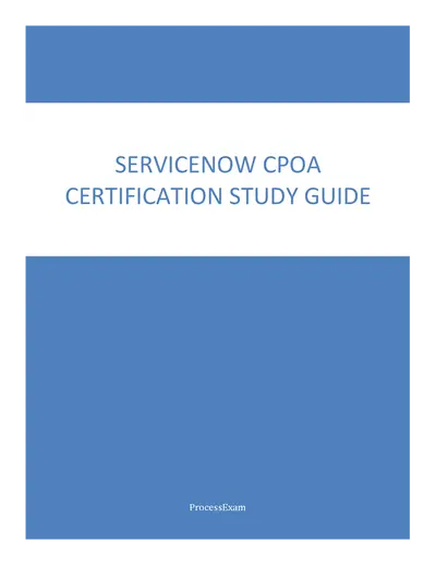 ServiceNow CPOA Certification Study Guide