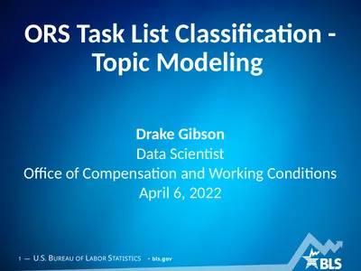 ORS Task List Classification - Topic Modeling