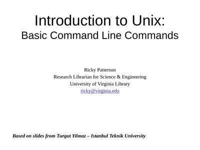 Introduction to Unix: Basic Command Line Commands