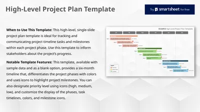 High-Level Project Plan Template When to Use This