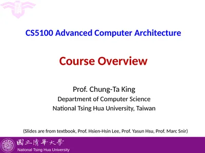 CS5100 Advanced Computer Architecture Course