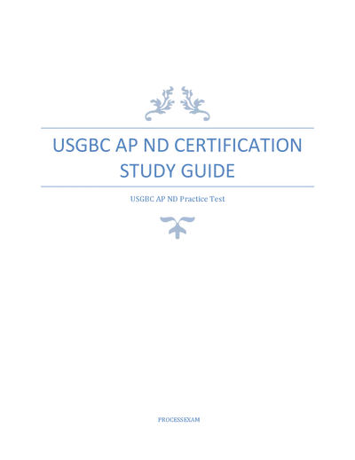 USGBC AP ND Certification Study Guide