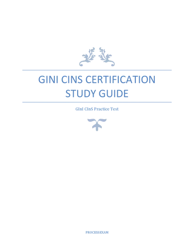 Latest GInI CInS Certification Study Guide