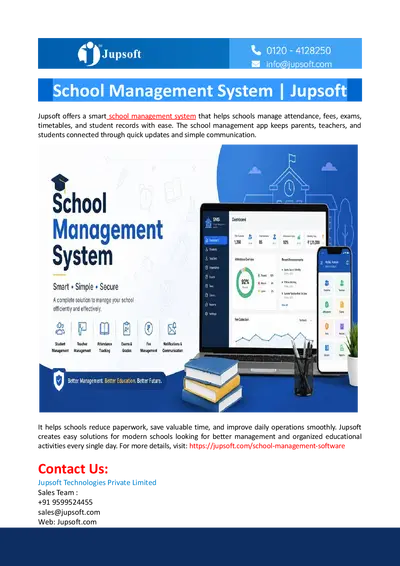 School Management System- Jupsoft