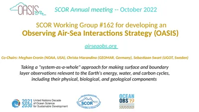 SCOR Working Group #162 for developing an