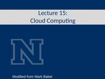 Lecture 15: Cloud Computing Modified from Mark