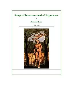songs of innocence and of experience by william blake 1789