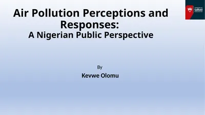 Air Pollution Perceptions and Responses: A