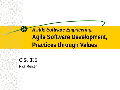 A little Software Engineering: Agile Software