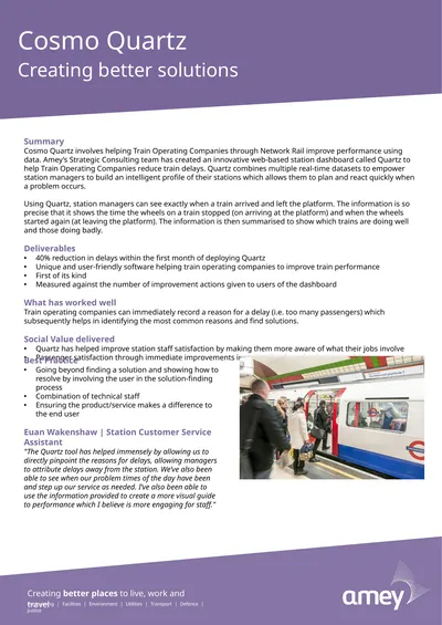 Cosmo Quartz Creating better solutions Summary