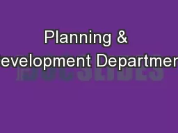Planning & Development Department