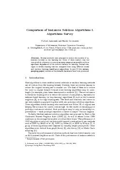 ComparisonofInstancesSeletionAlgorithmsI.AlgorithmsSurveyNorbertJankow