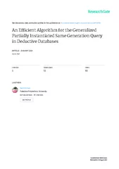 A Parallel Algorithm for the Generalized Partially Instantiated Same G