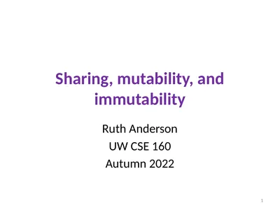 Sharing, mutability, and immutability Ruth