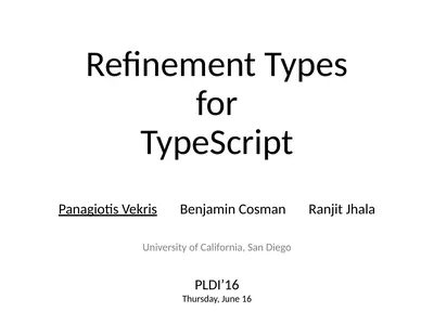 Refinement Types for TypeScript Panagiotis Vekris