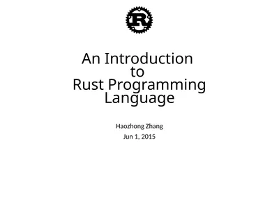An Introduction to Rust Programming Language