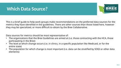 Which Data Source? Slide 1 This is a brief guide