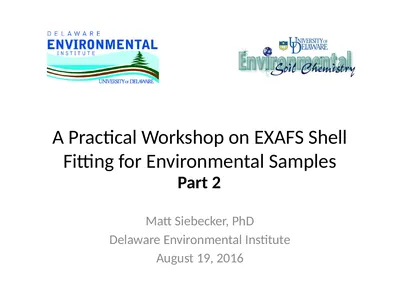 A Practical Workshop on EXAFS Shell Fitting for
