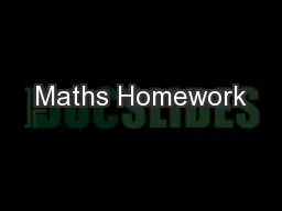 Maths Homework