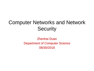Computer Networks and Network Security Zhenhai
