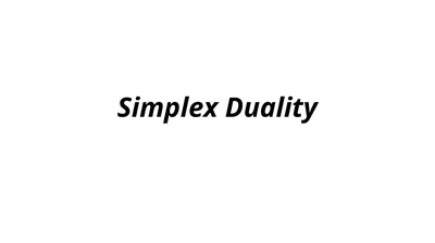 Simplex Duality