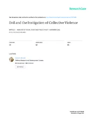 Evil and the Instigation of Collective ViolenceDavid R. Mandel*Univers