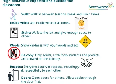 High behaviour expectations outside the classroom