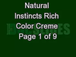 Natural Instincts Rich Color Creme Page 1 of 9