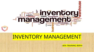 INVENTORY MANAGEMENT -AFA TRAINING IRIFM