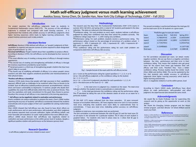 Math self-efficacy judgment versus math learning