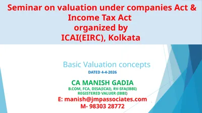 Basic Valuation concepts DATED 4-4-2026 1 Seminar
