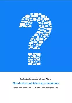 SIAA Non-Instructed Advocacy Guidelines, 2009