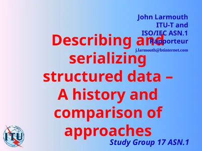 Describing and serializing structured data – A
