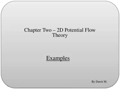 Examples Chapter Two – 2D Potential Flow Theory By