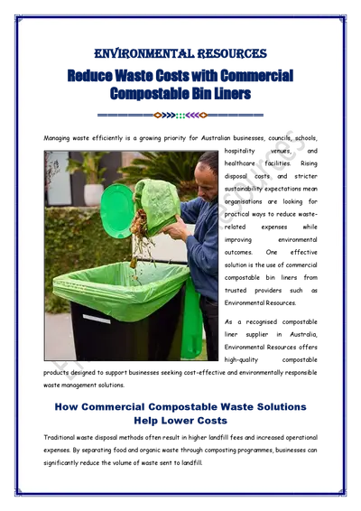 Commercial Compostable Bin Liners Supplier