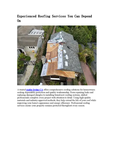 roofer irvine ca