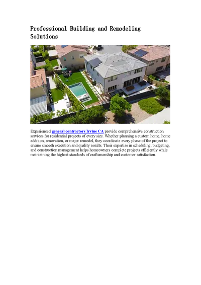 general contractors irvine ca