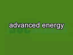 advanced energy