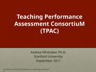 Teaching Performance Assessment ConsortiuM (TPAC)