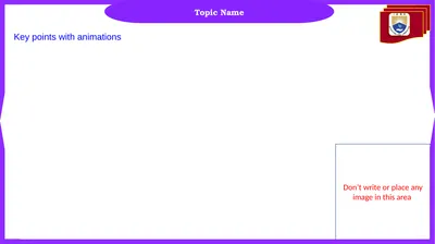 Key points with animations Topic Name Key points