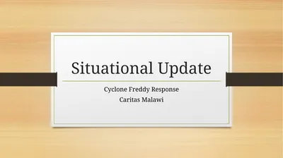 Situational Update Cyclone Freddy Response Caritas