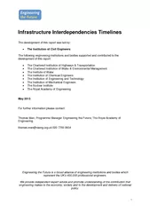 Infrastructure Interdependencies Timelines